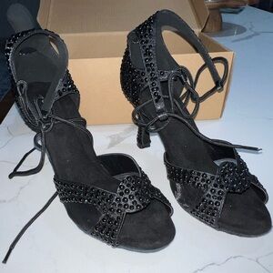 Black dance shoes